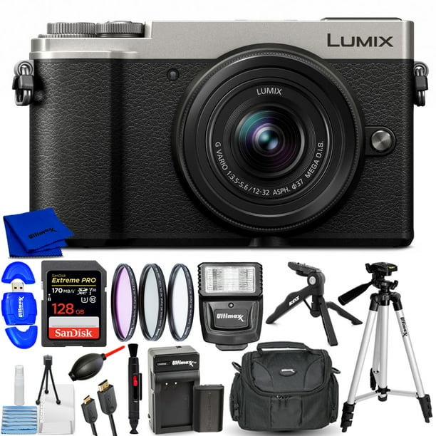 geeuwen evenwichtig waar dan ook Panasonic Lumix GX9 with 12-32mm f/3.5-5.6 ASPH MEGA O.I.S. Lens (Silver)  Bundle - Walmart.com
