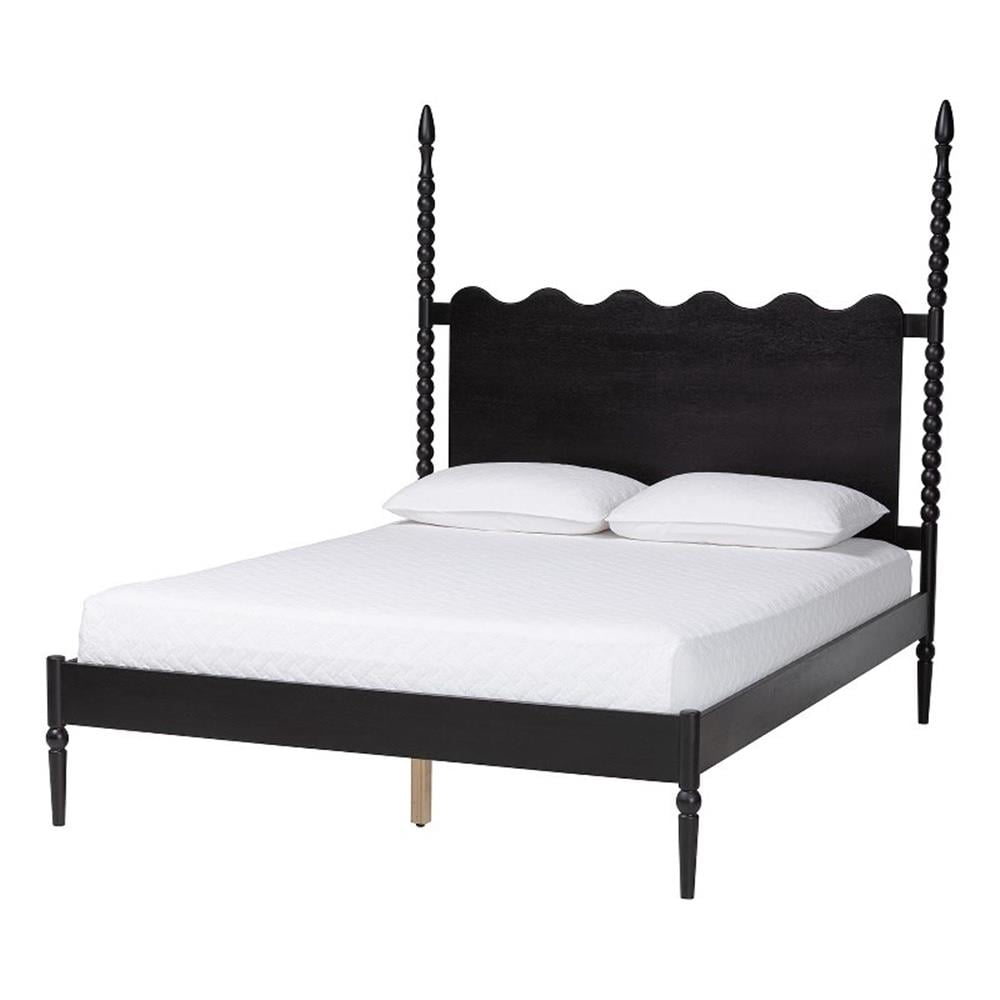 Baxton Studio Aldith Japandi Platform Bed, Queen, Walnut Brown