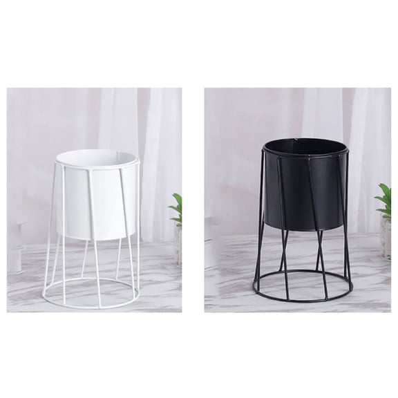 HOOWIFFY Floor Standing Flower Stand Planter Pot with Stand 1Set