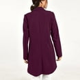 thumbnail image 4 of Lilgiuy Womens Warm Faux Coat Cardigan Winter Solid Long Sleeve Outerwear(Purple,4) Winter Dresses for 2022, 4 of 5