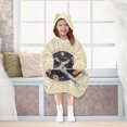 thumbnail image 7 of FORMRS Wearable Blanket Hoodie with Sleeves for Kids Cozy Flannel Sweatshirt, Astronaut Floating, 7 of 7