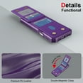 thumbnail image 5 of Allytechgroup Wallet Case for iPhone 17 Pro, PU Leather Hard PC Back Cover Shockproof Kickstand Bumper Anti-Slip Magnetic Closure Case Cover for Women Men, Purple, 5 of 6