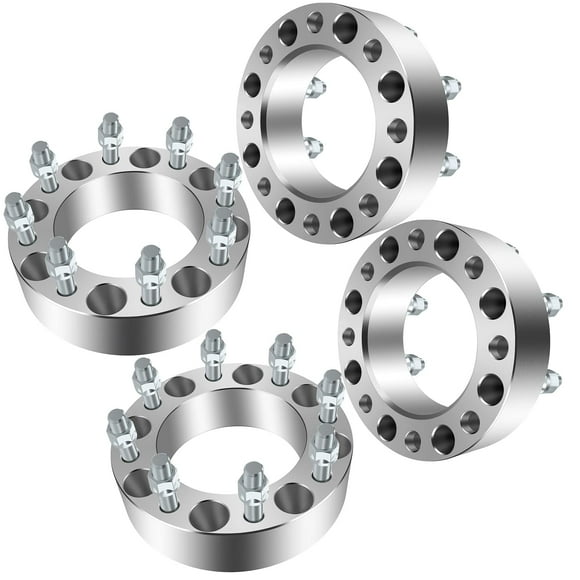 OCPTY Entretoises de Roue 8x170 à 8x170 2 Pouces pour Accessoires d'Extérieur Entretoises Forgées Réelles avec Filetage 14x1.5 Taille de Moyeu 125mm Compatible avec excursion 4 Pcs