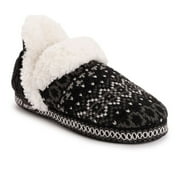 MUK LUKS® Magdalena Women's Slippers Color: Grayscale Fairisle Size: MEDIUM