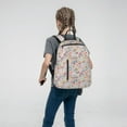 thumbnail image 5 of Xecao Passport Stamp print Backpack For women men Aesthetic Lightweight Travel Daypack Simple Cute Backpack For Bookbag, 5 of 5