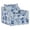 Blue and White, variant on New Classic Furniture Sylvie Polyester Fabric Swivel Chair in Blue Slate