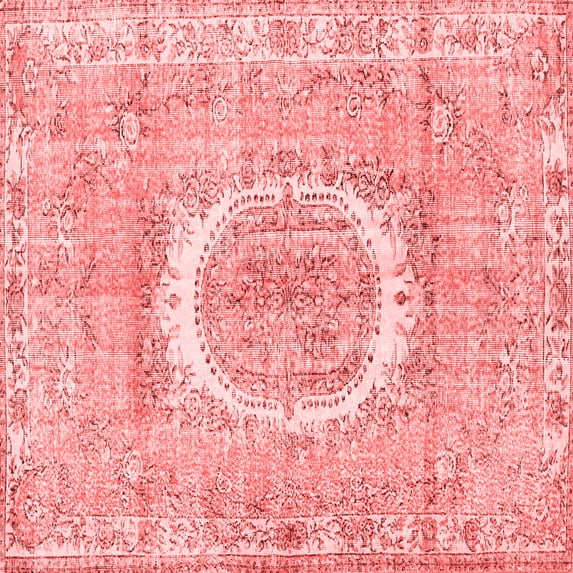 Ahgly Company Indoor Square Persian Red Traditional Area Rugs, 5' Square
