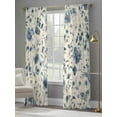thumbnail image 4 of Botanicals Flower Sheer Curtains for Living Room Bedroom Blue Wildflower Garden Motifs Floral Sheer Curtains 108 Inch Long 2 Panels Set Light Filtering Curtain Window Treatments Drapes, 4 of 6