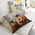 thumbnail image 5 of pumpkins spider gothic Linen toss pillowcase Decoration pillowcase Gift preferred 24x24" Cushion cover 2 set Sofa pillowcase Sofa bedroom living room car, 5 of 8