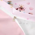 thumbnail image 4 of Erosebridal Pink Unicorn Animal Twin Bedding,Kawaii Ballet Girls Colorful Cute Loves Duvet Cover Set For Kids,Reversible Pink 2pcs,No Comforter, 4 of 6