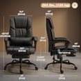 thumbnail image 3 of Vinsetto 6-Point Vibration Massage Office Chair with Footrest Remote Black, 3 of 10
