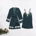 thumbnail image 3 of Mrat Nightgowns for Women Pajama Sets Gold Velvet Plus Size Robe Women's Exotic Lingerie Bodystockings Cute Pajamas Two Piece Nightgown Home Service Suit Homewear Pajama Pants Sets Green_A XXXL, 3 of 3