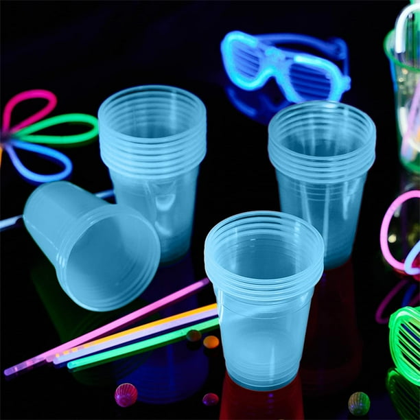 weibbin Disposable Plastic Cups 50-Pack Clear Commercial Tea Cups Heavy-Duty High-Temperature Resistance 12oz