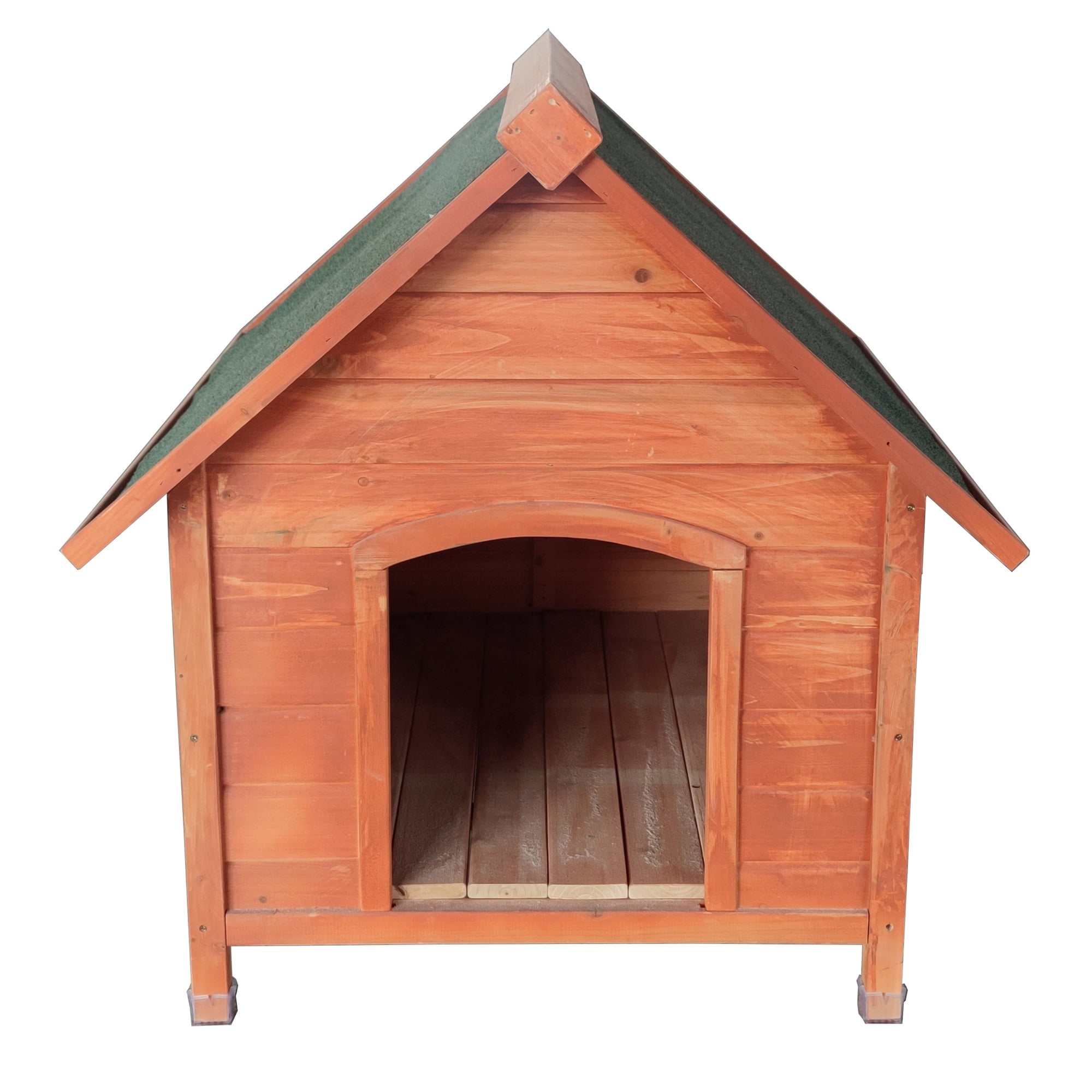 Pefilos 35" Wooden Dog House for Outdoor Puppy Shelter Kennel Dog Crate Pet House, Orange Pefilos 35" Wooden Dog House for Outdoor Puppy Shelter Kennel Dog Crate Pet House, Orange