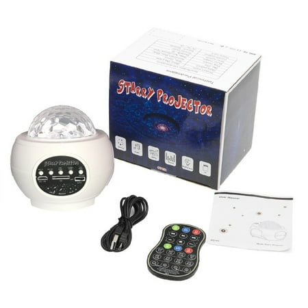 

Clearance! 6 Colors Ocean Waving Light Stars Sky Projector LED Nebula Cloud Night Light 360 Degree Rotation Night Lamp Bluetooth Music A2