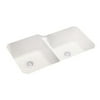 Swan US-3015-010 33" x 21.25" Swanstone Double-Basin Undermount Kitchen Sink, Available in Various Colors