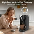 thumbnail image 2 of Single Serve Coffee Maker for K Capsule, 3 Seconds Hot with Adjustable Temperature Control, Dual Brew Modes, Transparent Water Tank & Removable Stand, Fast Brewing Coffee Machine, Black, 2 of 6