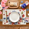 thumbnail image 6 of Sm:)e Floral Summer Patriotic 4th of July Placemats 12 x 18 Inch Set of 4, 6 of 7