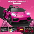thumbnail image 5 of Porsche 718 12V Power Kids Ride on Car with Remote Control, Kids Electric Car to Drive, Toddler Car with Bluetooth/MP3/Lights, Gift for Boys Girls Aged 3-5, Pink, 5 of 9