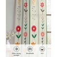 thumbnail image 6 of Green Spring Floral Sheer Curtains 54 Inch Length 2 Panels Set for Living Room/Bedroom, Colorful Summer Flowers Vintage Botanical Kitchen Curtains Grommet Curtains Window Treatments 42"x54"x2, 6 of 7