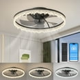 thumbnail image 2 of ACE-LIGHTS, 20" Smart Crystal Ceiling Fan with Dimmable Lights(APP & Remote Control) with Invisible Blades,Adjustable Color Temperature for Living Room,Bedroom,Dining Room,Study Room,Office(Black), 2 of 10