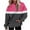 Hot Pink, variant on Plus Size Sweatshirts for Women Drawstring Color Block Hooded Blouse with Pocket Loose Long Sleeve Casual Tops