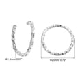 thumbnail image 2 of Uxcell Open Jump Rings 50Pack 20mm O-ring Connectors for Jewelry Making, Silver, 2 of 5