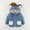 Blue, variant on Newborn Baby Rocker Jacket Girls Boys Winter Padded Warm Jacket Knitted Outerwear Hooded Bodysuit Blue 18-24 Months