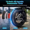 thumbnail image 6 of ZEFIORA 1000W Foldable Electric Bike for Adults & Teens, 48V 7.8Ah Removable Battery, 35Mi Range, 14" Commuter Ebike with Single Disc, UL2849 Safe, 6 of 9