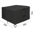 thumbnail image 3 of Gas Fire Pit Table Cover Square - Waterproof Windproof Anti-UV Heavy Duty for Patio Firepit Furniture, 3 of 7