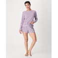 thumbnail image 6 of Hanes Women's SuperSoft Pajama Set, Loungewear Lilac/Chocolate Drop Stripe 2XL, 6 of 8