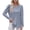Light Blue, variant on Oplxuo 2025 Fall Women's Knit Pullover Tops Casual Solid Long Sleeve Pleated Crewneck Loose Blouses Shirts