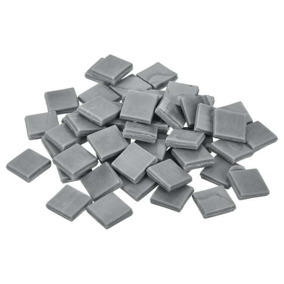Uxcell 50Pcs Mosaic Tiles, Micro Glass Tiny Mini Mosaic Tile DIY Hobbies Handmade Crystal Free Stone Craft Grey
