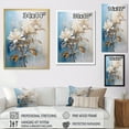 thumbnail image 4 of Designart "Beige Blossom Tranquility" Rhododendron Floater Framed Wall Art Prints, 4 of 5