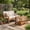 Beige,Teak, variant on Olurrisa 2-Piece Outdoor Teak Acacia Wood Conversation Set - Loveseat & Coffee Table with Dark Blue Water-Resistant Cushions, 350lbs Capacity for Patio, Deck & Backyard