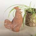 thumbnail image 2 of Set of 4 Decorative Washed White Terracotta Colored Rooster Figurine, 2 of 3