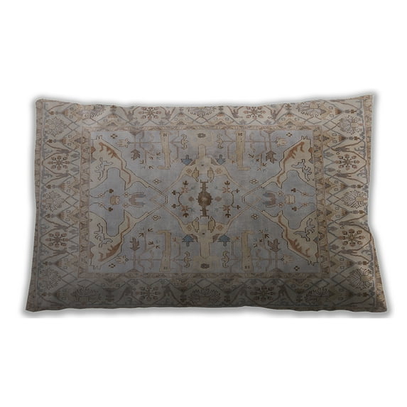 Ahgly Company Outdoor Rectangular Mid-Century Modern Lumbar Throw Pillow, 13 inch by 19 inch