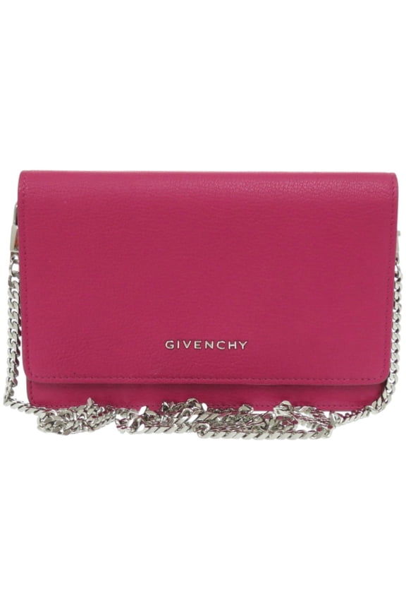 Pre-Owned Balenciaga Pandora Chain Wallet Leather Magenta Long 1049 BALENCIAGA (Good)