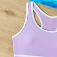 thumbnail image 4 of Kids Swimsuit Solid color Girls Swimsuit with Shorts Two Piece Bikini Sets Matching Bathing Suits 6-7T Girls Clothes, 4 of 6