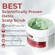 Detox Pre Shampoo Scalp Scrub For Product Build up: Detoxify & Regrow with Our Deep Clarifying Scrub - Nourishes Follicles, Soothes Scalp Irritation