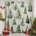 thumbnail image 2 of Watercolor Christmas Tree on Linen Shower Curtain for Bathroom, Seamless Green Pine Trees Waterproof Shower Curtains Washable Quick Dry with Hooks Bathtub Curtains 60x72IN, 2 of 9