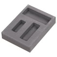 thumbnail image 1 of Molde de lingote de grafito de 3 ranuras para fundición de metales no ferrosos, para oro y plata (negro), 1 of 7