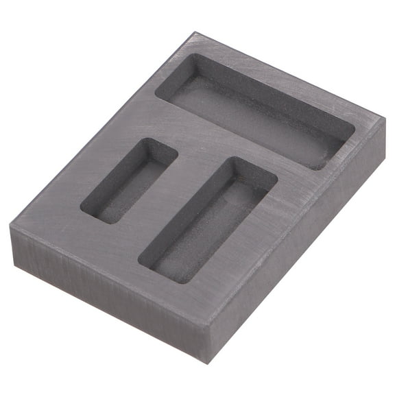 landege 3 Slots Graphite Ingot Mold Melting Casting Mould for Gold Silver Non-ferrous Metal Craft (Black)