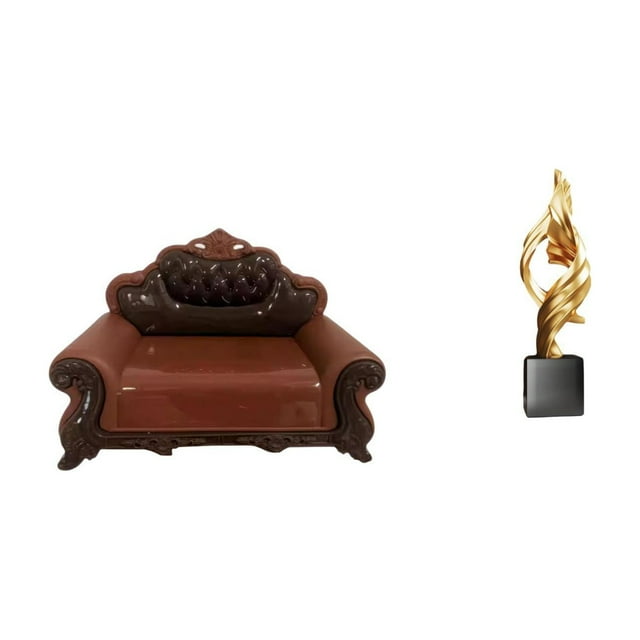 Sofá Miniatura, Sillón Individual, Modelo DIY, Accesorio, Arte Abstracto, Estatua Decorativa, Recuerdo, Escultura De Escritorio, Figura De Arte De Resina Para Micropaisaje, Regalo, Casa,
