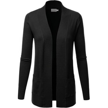 TheLovely Women & Plus Open Front Drape Classic Knit Cardigan With Pockets