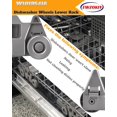 thumbnail image 3 of 4 Pack W10195416 Dishwasher Wheels Lower Rack Replacement for KitchenAi-d Whirlpoo-l Mayta-g Kenmor, 3 of 7