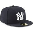 thumbnail image 3 of Men's New Era Navy New York Yankees Cooperstown Collection Wool 59FIFTY Fitted Hat, 3 of 6