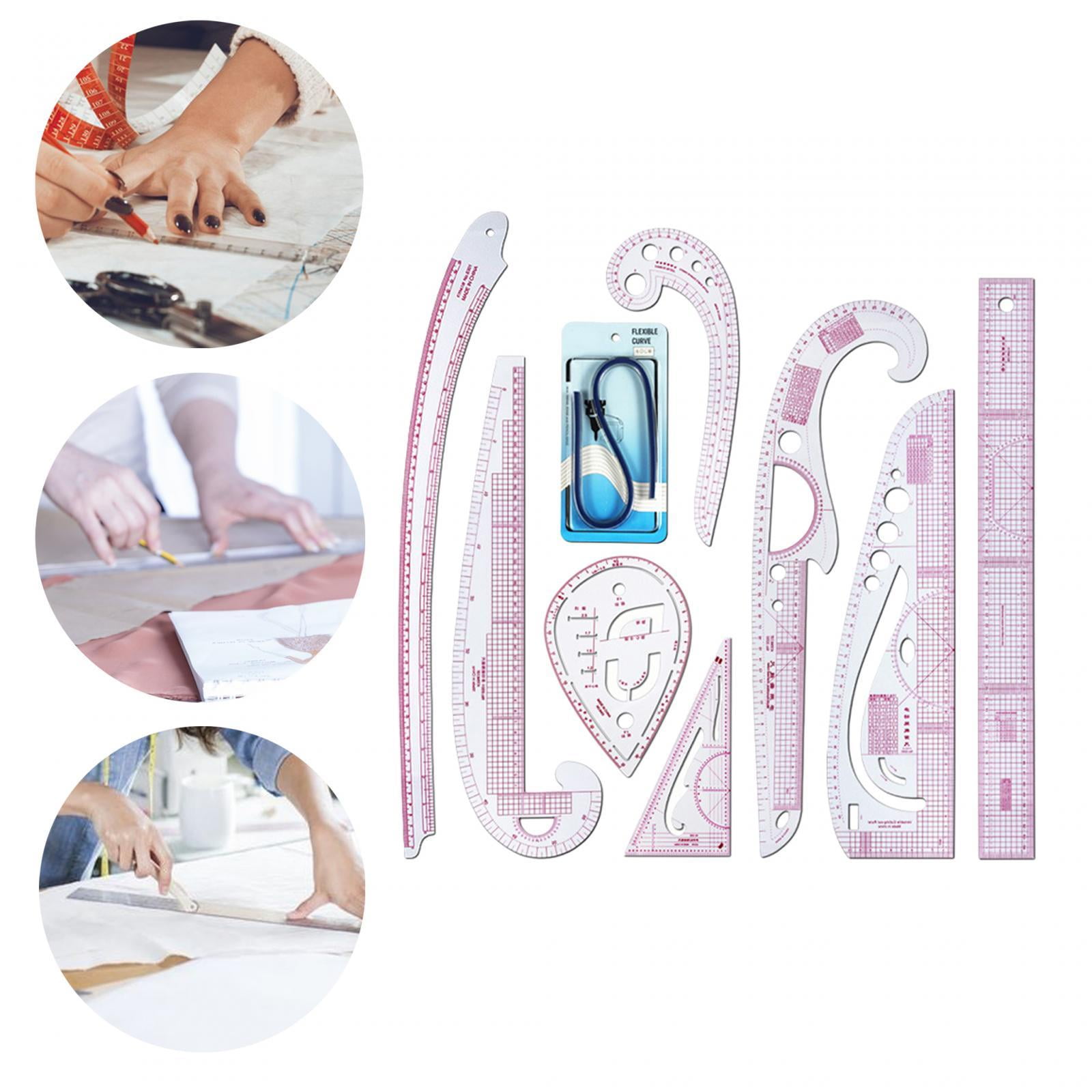Pattern Making Ruler Set 7-Piece French Curve Sewing Ruler Kit For ...