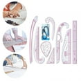 thumbnail image 6 of Metric Rulers Set Sew French Curve Ruler Set DIY Clothing Bendable Clothing Pattern Making Ruler for Pattern Makers 9 Pieces, 6 of 8