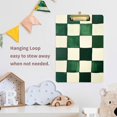 thumbnail image 4 of FORMRS Acrylic Clipboard with Low Profile Clip Standard A4 Letter Size, 12.5" x 9", Green and White Plaid Pattern, 4 of 8